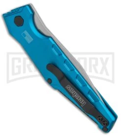 Kershaw Launch 7 Galyean Teal Automatic Knife - Stonewash Plain 6 Kershaw Launch 7 Galyean Teal Automatic Knife - Stonewash Plain -Knife Store Kershaw Galyean Launch 7 Auto Teal SW 7900TEALSW BHQ 92521 jr side large