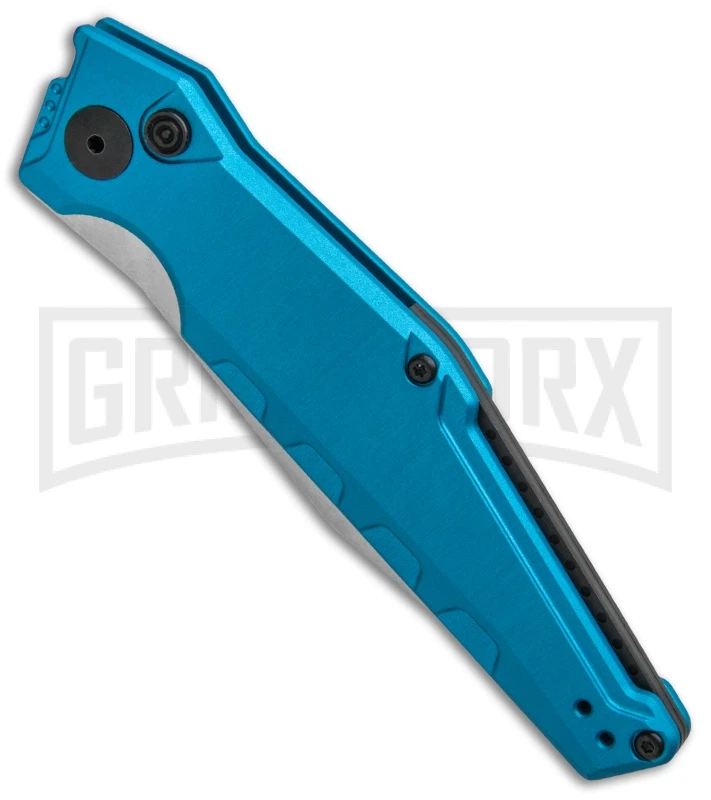 Kershaw Launch 7 Galyean Teal Automatic Knife - Stonewash Plain 2 Kershaw Launch 7 Galyean Teal Automatic Knife - Stonewash Plain - Image 2
