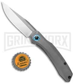 Kershaw Highball Frame Lock Knife Gray Stainless Steel Satin D2 -Knife Store Kershaw Highball FL SS Satin 7010 BHQ 106053 jr bottlecap large