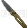 Kershaw Launch 11 OD Green Aluminum Automatic Knife - Blackwash Plain