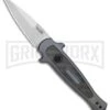 Kershaw Launch 12 Gray Aluminum Mini Stiletto Automatic Knife - Stonewash Plain