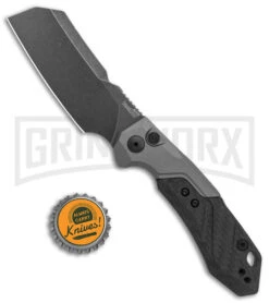 Kershaw Launch 14 Automatic Knife Cleaver Gray Aluminum - Black Stonewash Plain -Knife Store Kershaw Launch 14 Auto Cleaver BlackWash 7850 BHQ 139777 jr bottlecap large