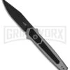 Kershaw Launch 17 Gray Aluminum/Black G-10 Automatic Knife - Black Plain