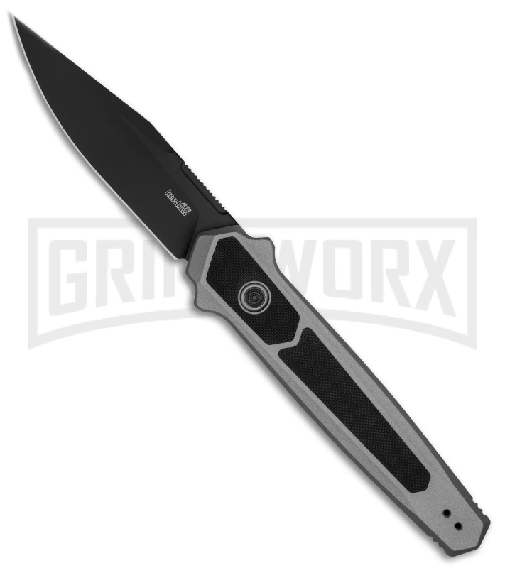 Kershaw Launch 17 Gray Aluminum/Black G-10 Automatic Knife - Black Plain 1 Kershaw Launch 17 Gray Aluminum/Black G-10 Automatic Knife - Black Plain