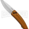 Kershaw Launch 2 Bronze Aluminum Automatic Knife - Stonewash Plain