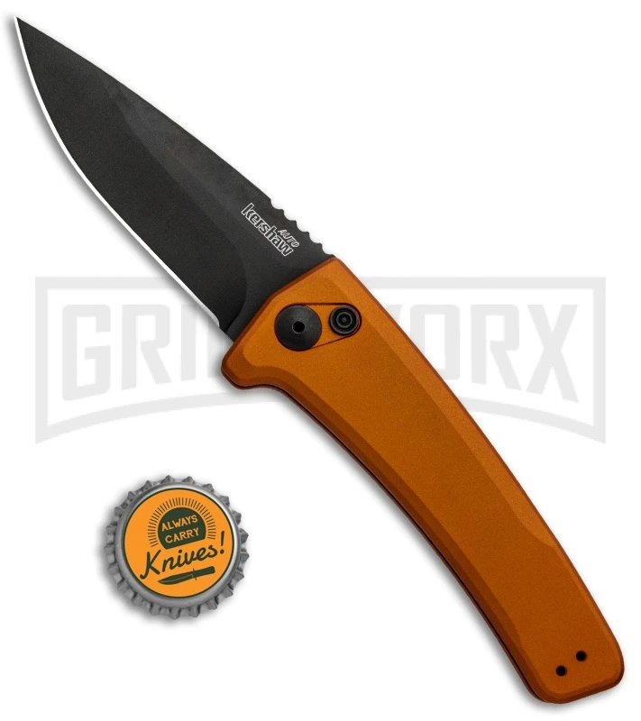 Kershaw Launch 3 Bronze Aluminum Automatic Knife - Black Plain 4 Kershaw Launch 3 Bronze Aluminum Automatic Knife - Black Plain - Image 4