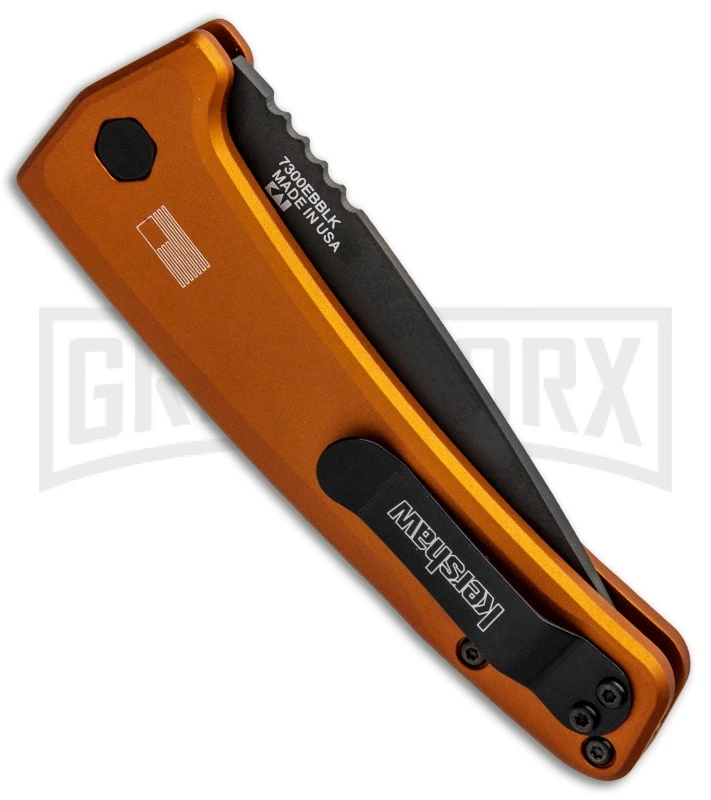 Kershaw Launch 3 Bronze Aluminum Automatic Knife - Black Plain 3 Kershaw Launch 3 Bronze Aluminum Automatic Knife - Black Plain - Image 3