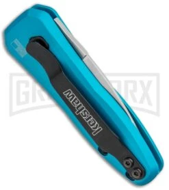 Kershaw Launch 4 Automatic Knife Teal CA Legal - Stonewash Plain -Knife Store Kershaw Launch 4 CA Legal Auto Teal SW KER7500TEALSW BHQ 92074 jr side large