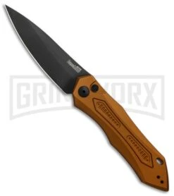 Kershaw Launch 6 Bronze Automatic Knife - Black Plain