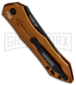 Kershaw Launch 6 Bronze Automatic Knife - Black Plain -Knife Store Kershaw Launch 6 Auto Bronze Aluminum Black KER7800EBBLK BHQ 91251 jr side large