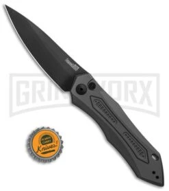 Kershaw Launch 6 Gray Automatic Knife - Black Plain 7 Kershaw Launch 6 Gray Automatic Knife - Black Plain -Knife Store Kershaw Launch 6 Auto Gray Aluminum Black KER7800GRYBLK BHQ 91252 jr bottlecap large 1