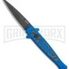Kershaw Launch 8 Stiletto Automatic Knife Blue/CF (3.5" Stonewash)