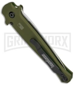 Kershaw Launch 8 Stiletto Automatic Knife Green/CF (3.5" Stonewash) 6 Kershaw Launch 8 Stiletto Automatic Knife Green/CF (3.5" Stonewash) -Knife Store Kershaw Launch 8 Stiletto Auto Green CF SW KER7150OLSW BHQ 105833 jr side large