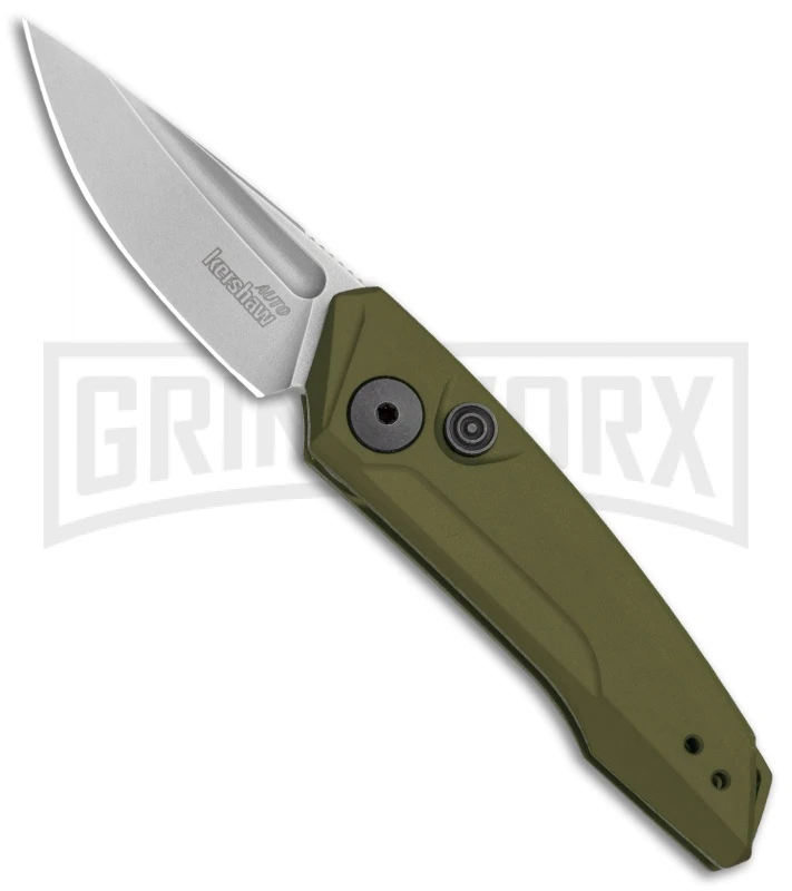 Kershaw Launch 9 OD Green Automatic Knife CA Legal - Stonewash Plain 1 Kershaw Launch 9 OD Green Automatic Knife CA Legal - Stonewash Plain