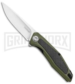 Kershaw Sinkevich Atmos OD Green G-10/CF Liner Lock Knife - Satin Plain