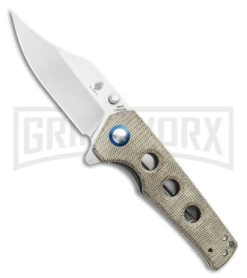 Kizer Vanguard Junges Liner Lock Knife Green Micarta - Satin Plain