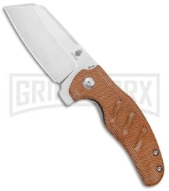 Kizer Vanguard Mini Sheepdog Knife Natural Micarta - Stonewash Plain