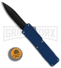 Lightning Blue D/A OTF Automatic Knife - Black Dagger -Knife Store Lightning Blue DA Black Dagger BP 27476 er bottlecap large