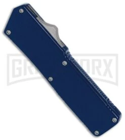 Lightning Blue D/A OTF Automatic Knife - Black Dagger -Knife Store Lightning Blue DA Black Dagger BP 27476 er spine large