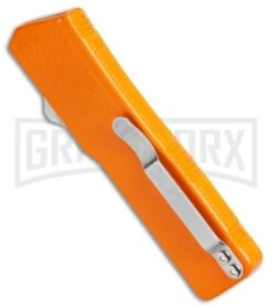 Lightning Orange D/A OTF Automatic Knife - Black Serr -Knife Store Lightning Orange DA OTF Black Serr BP 22655 jr side large