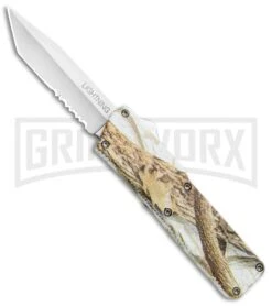 Lightning Tree Camo D/A OTF Automatic Knife - Tanto Satin Serr