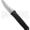 Linder Dual-Action Black Automatic Hidden Release Knife - Satin Plain
