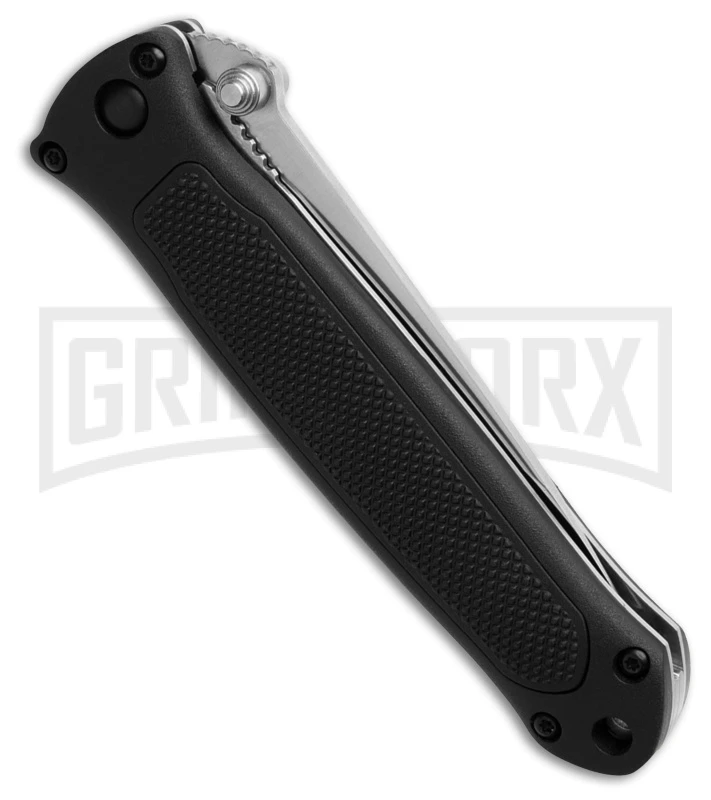 Linder Dual-Action Black Automatic Hidden Release Knife - Satin Plain 3 Linder Dual-Action Black Automatic Hidden Release Knife - Satin Plain - Image 3