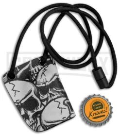 Linos Kydex Skull Sheath W/ Black Neck Cord For Boker Kalashnikov KALS -Knife Store Linos Kydex Sheath Skull for Boker Kalashnikov Black Neck Cord KALS BHQ 80739 jr bottlecap large