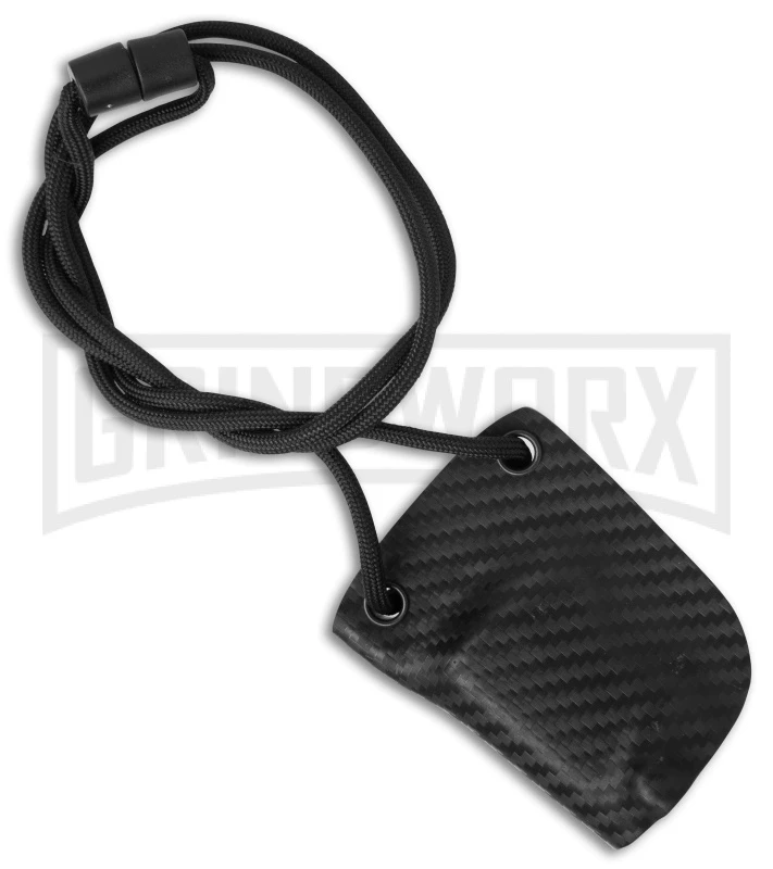 Linos Kydex Boker Kalashnikov Neck Sheath W/ Black Cord - Carbon Fiber 2 Linos Kydex Boker Kalashnikov Neck Sheath W/ Black Cord - Carbon Fiber - Image 2