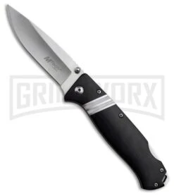 M-Tech USA Blockade Black Pakkawood Lockback Folding Knife - Satin Plain