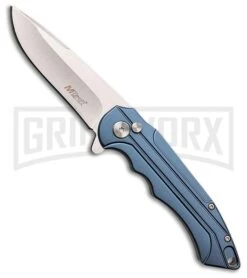 M-Tech USA Matador Blue Manual Folding Knife - Satin Plain