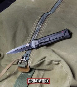 Smith & Wesson Spring Assisted Finger Actuator Spear Point OTF - Black Serr -Knife Store MP OTF Spring Assisted Spear Point Knife Gray Black BHQ 80731 kp lifestyle web large 1