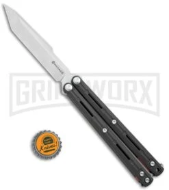 Maxace Knives Balisong Serpent Striker II Black G-10 - Satin Tanto Plain -Knife Store Maxace Knives Balisong Serpent Striker II Black G 10 Tanto Satin BHQ 120304 jr bottlecap large 1