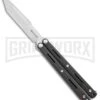 Maxace Knives Balisong Serpent Striker II Black G-10 - Satin Tanto Plain