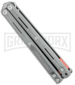 Maxace Knives Balisong Serpent Striker II Gray G-10 - Satin Drop Point Plain -Knife Store Maxace Knives Balisong Serpent Striker II Grey G 10 Satin DP BHQ 120305 jr side large