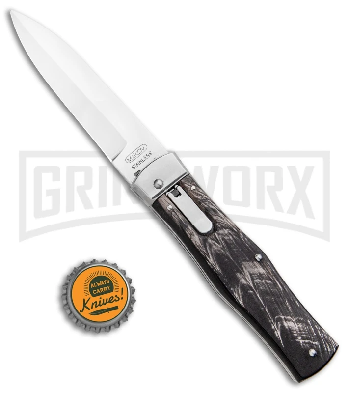Mikov 241 Predator Dark Horn Automatic Lever Lock Knife Bayonet 4 Mikov 241 Predator Dark Horn Automatic Lever Lock Knife Bayonet - Image 4
