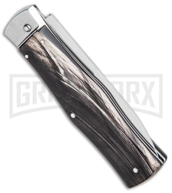 Mikov 241 Predator Dark Horn Automatic Lever Lock Knife Bayonet 3 Mikov 241 Predator Dark Horn Automatic Lever Lock Knife Bayonet - Image 3