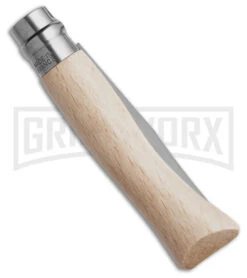 My First Opinel Folding Knife Beechwood + Sheath Gift Box -Knife Store My First Opinel Folding Knife Beechwood and Sheath Gift Box 3in Satin BHQ 189537 td side large