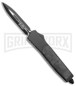 No Limit Knives Instigator Black OTF Automatic Knife - Two-Tone Dagger Plain