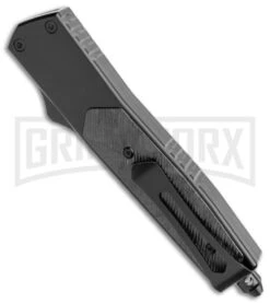 No Limit Knives Instigator Black OTF Automatic Knife - Two-Tone Dagger Plain -Knife Store No Limit Knives Instigator Black OTF Auto Dagger TT GX 38878 jr side large
