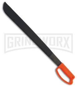 Ontario 22" Heavy Duty Machete Orange Fixed Blade Knife - Black