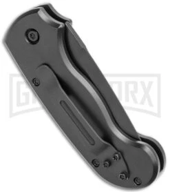 Paragon Snapper Black Automatic Knife -Black Drop Point -Knife Store Paragon Snapper Black Auto Black BHQ 122942 jr side large