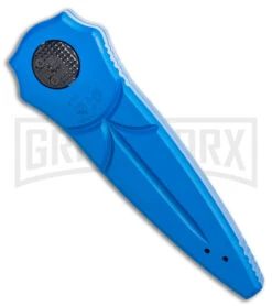 Front Page -Knife Store Paragon Warlock Cross Knife Mystic Blue Aluminum 4in Black BHQ 114817 LS Spine 2 large