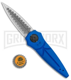 Paragon Warlock Blue Gravity Knife - Satin Sorcerer -Knife Store Paragon Warlock Cross Knife Mystic Blue Aluminum Satin SW BHQ 35253 jr bottlecap 2 large