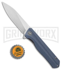 Petrified Fish Forward Gray G-10 Liner Lock Knife - Satin Plain -Knife Store Petrified Fish PF818 Gray Handles Satin BHQ 170758 jr bottlecap large