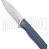 Petrified Fish Forward Gray G-10 Liner Lock Knife - Satin Plain