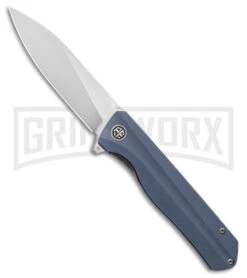 Petrified Fish Forward Gray G-10 Liner Lock Knife - Satin Plain
