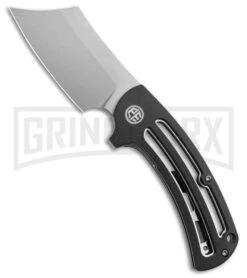 Petrified Fish Eddy Black G-10 Liner Lock Knife - Stonewash Plain
