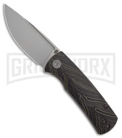 Petrified Fish Beluga Green G-10 Liner Lock Knife - BB Plain