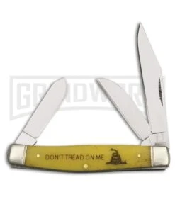 Rough Rider Don't Tread On Me Stockman Yellow Bone Pocket Knife